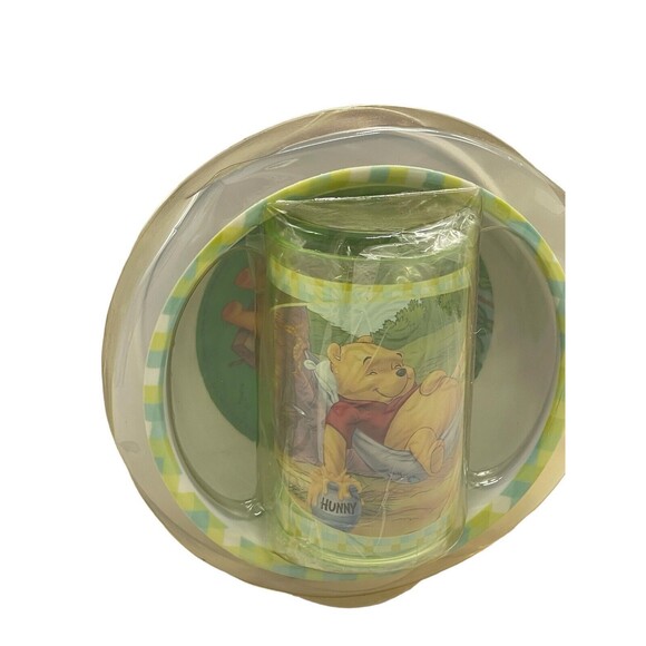 Zak Designs Disney's Winnie the Pooh 3 Piece Dinnerware Set Plate/Bowl/Tumbler - Picture 11 of 15